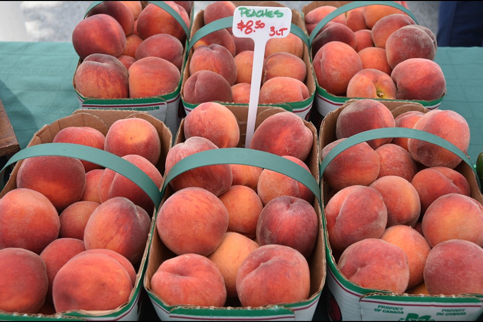 Peaches have arrived! The Bradford Farmers' Market holds its annual Peach Fest on Aug. 24. Miriam King/Bradford Today