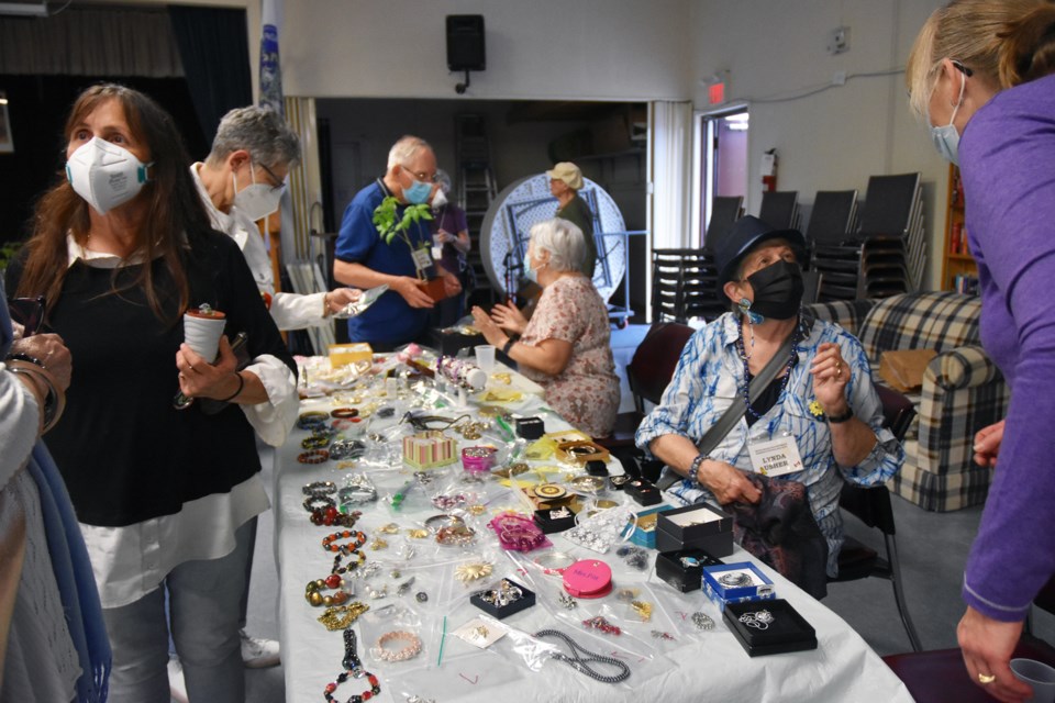 The jewellery table at the Bond Head-Bradford Garden Club's Plants, Stems and Hidden Gems sale saw a lot of action.