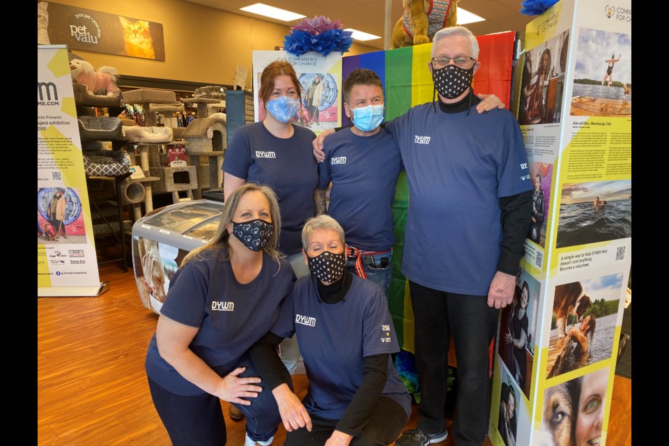 Don’t You Want Me photography exhibit at Bradford Pet Valu with co-founder Jack Jackson and Pet Valu Bradford owners, Liz, Bob and Jennifer Pegg