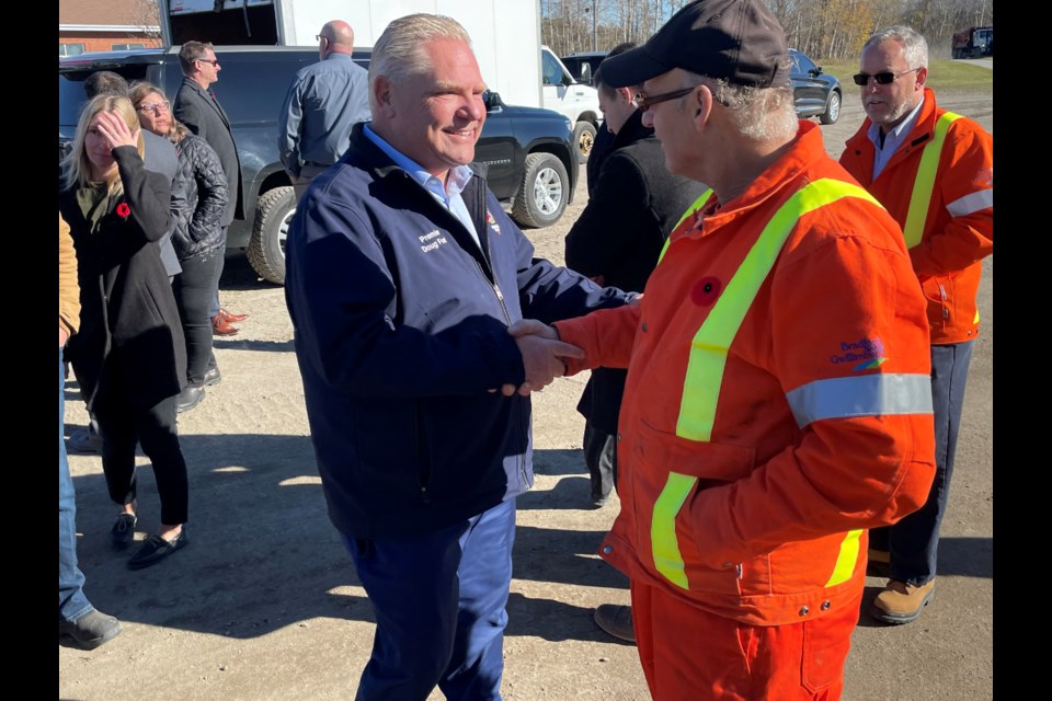 Premier Doug Ford was in Bradford West Gwillimbury alongside members of council on Wednesday to make an announcement regarding the Bradford Bypass.