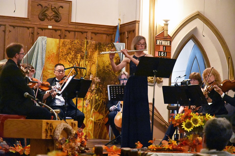 The Art of the Concerto, with the York Chamber Ensemble at the Bradford Arts Centre, Oct. 13. Here, flautist Jewell Devine performs Bach’s Concerto for flute. Miriam King/BradfordToday