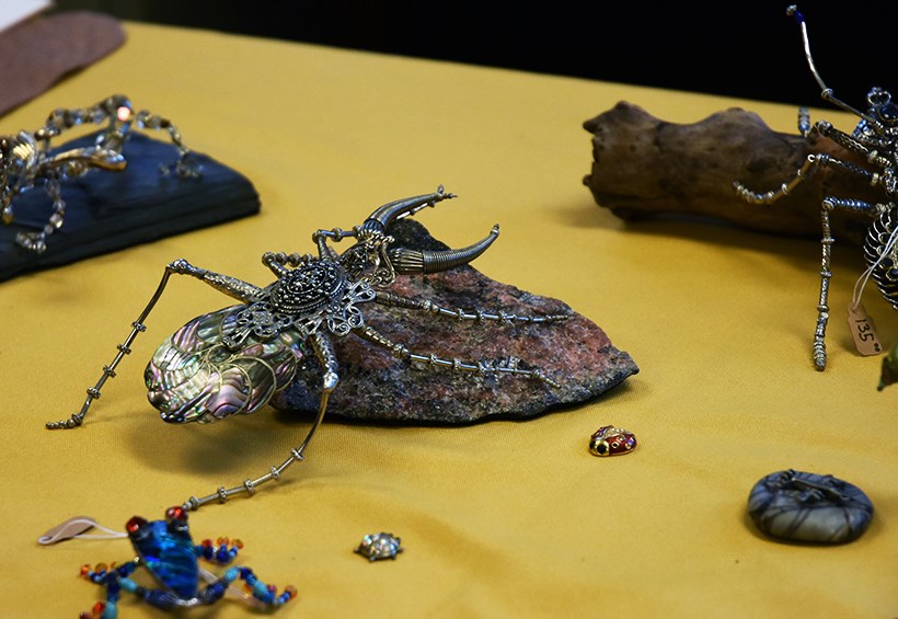 Jewellery bugs and frogs – wearable or sculptures – by Andy McCandless. Miriam King/BradfordToday