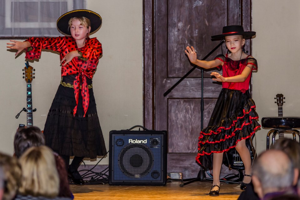 Layla Waller and Ksenya Logvin performed a flamenco dance during the Tec We Gwill Women's Institute Talent Concert at the Tec We Gwill W.I. Hall in Bradford. Dave Kramer for BradfordToday.