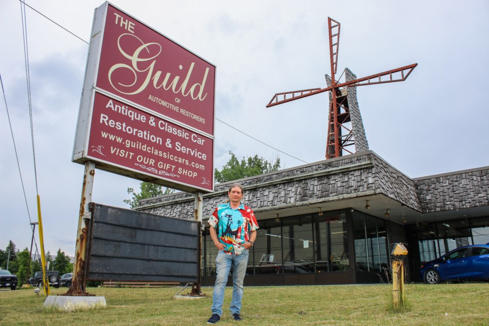 David outside The Guild of Automotive Restorers