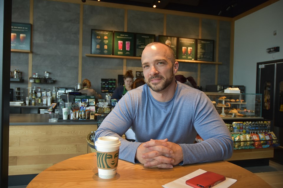 Store Manager Christopher Davies, in the new 'Bradford West' Starbucks. Miriam King/Bradford Today 