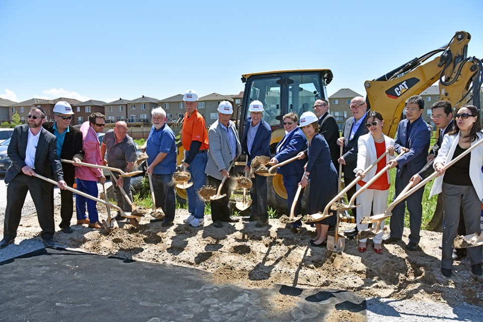 Business partners, investors and Council members at the official sod turning for The Middleton. Miriam King/Bradford Today