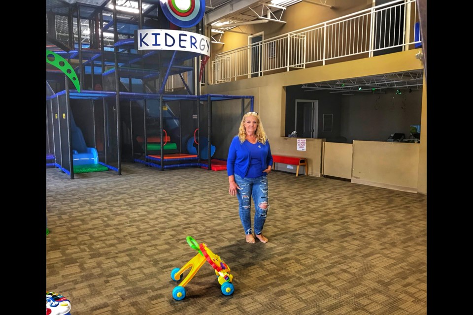 Linda Cordell (Owner of Kidergy) begins to clear out unused toys from the empty indoor playground. Jackie Kozak for BradfordToday