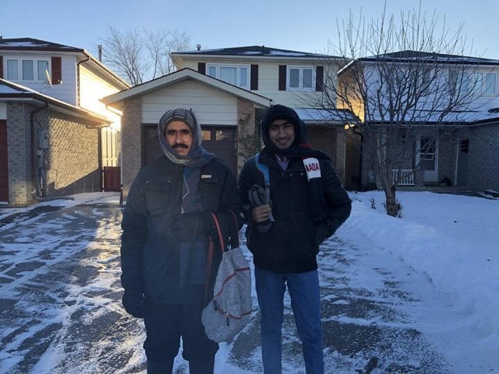 Irshad Ali, left, and Basharat Mahmood no longer have to ride five kilometres by bike in the snow to get to work. Submitted photo 