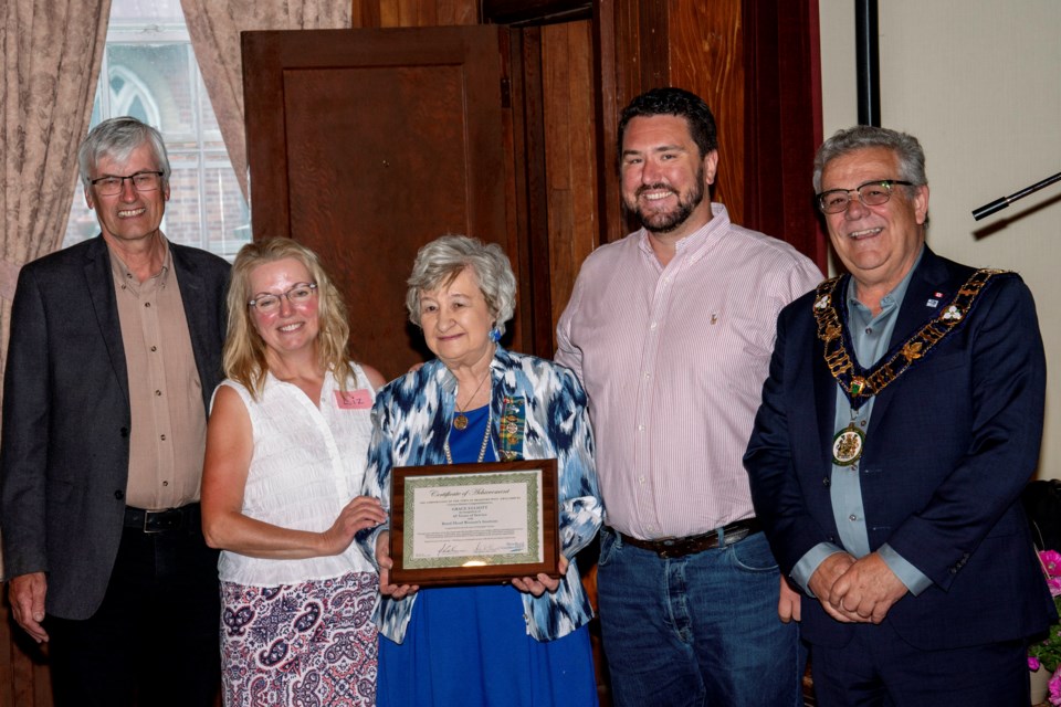 Grace Elliot is recognized for her 65 years of service. On Monday, the Women's Institute recognized many long-serving members.