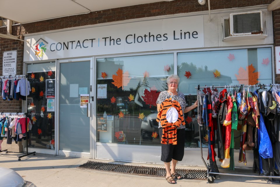 Cecilia Podger outside of The Clothes Line.