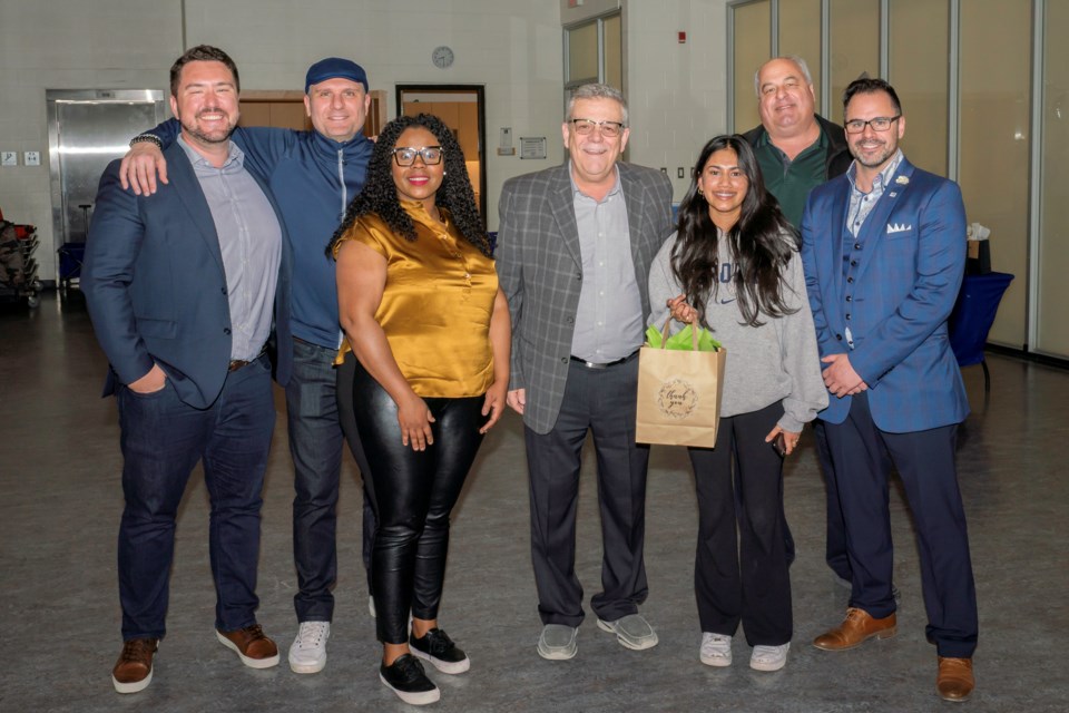 Nazirah Ali attended the most BWG events in 2022: nine in total. She is shown with Mayor James Leduc and town councillors at Thursday night's volunteer appreciation event at the BWG Leisure Centre.