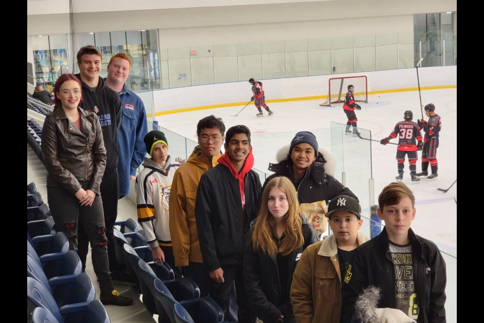 Members of the 37 Orville Hand air cadets took in a recent Bradford Rattlers game.
