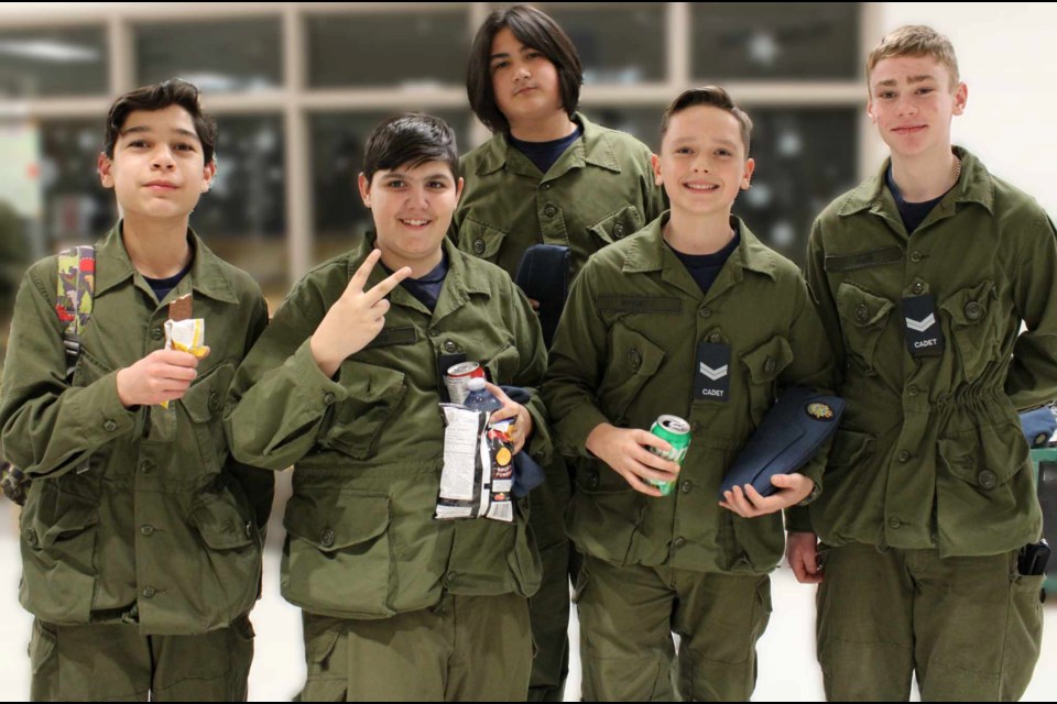 Cadet Alphonso, Cpl. Stellato, Cpl. Hille, Cpl. Kryukov and Cpl. White are pictured.