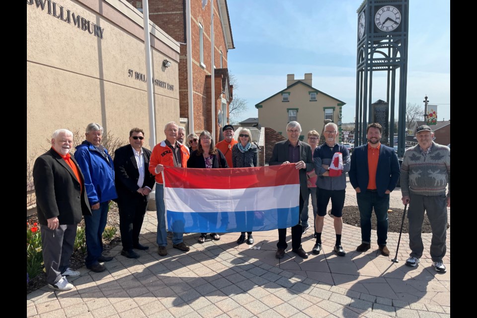 Mayor Rob Keffer was joined by council members and local Dutch community members to raise the flag for Dutch Liberation Day.