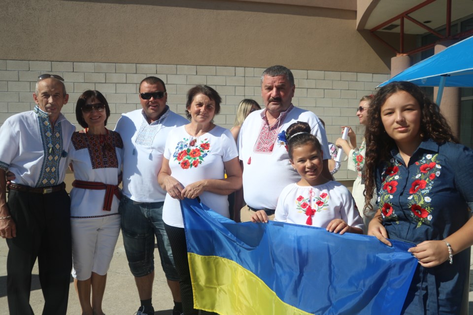 People of Ukrainian heritage came out to celebrate the Independence Day of the Ukraine on Sunday afternoon. Natasha Philpott/BradfordToday               