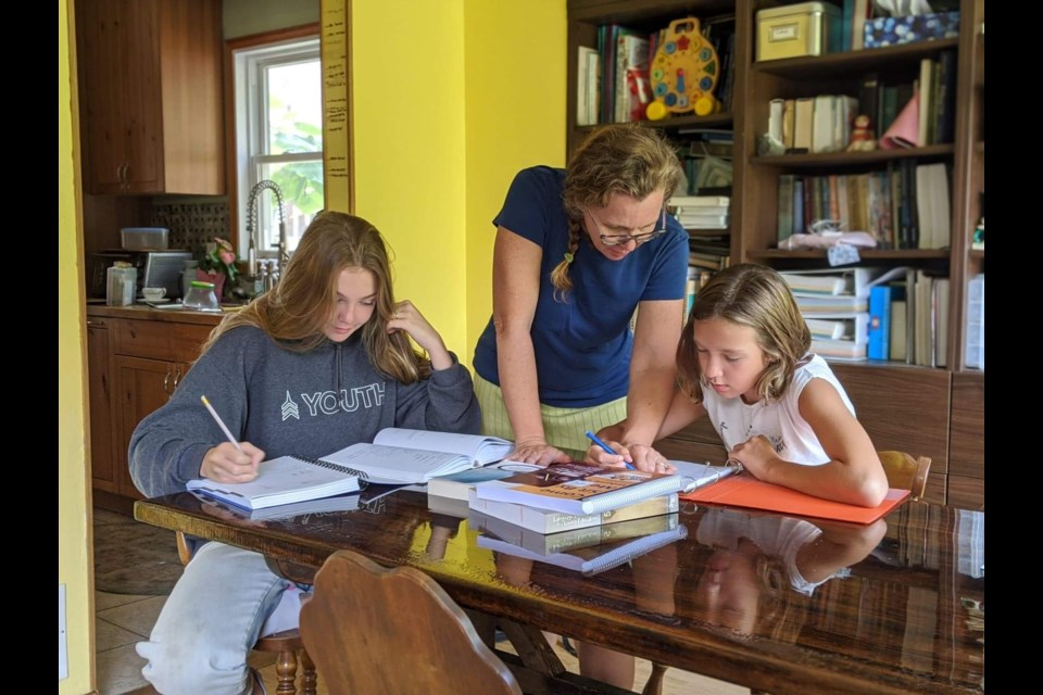 Bradford mother Cori Dean has been homeschooling her daughters for the past 17 years. Submitted. 