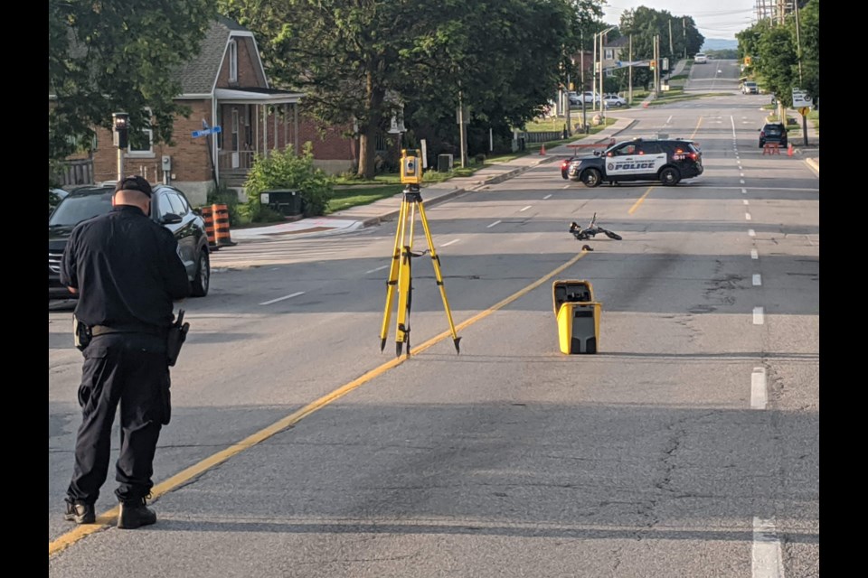 Simcoe Road closed at Edward Street for investigation after cyclist struck