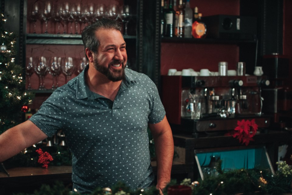 The scenes at Joey Fatone's restaurant in Christmas Wedding Planner were shot at The Goulash House in Newmarket. Image courtesy of Brain Power Studio 