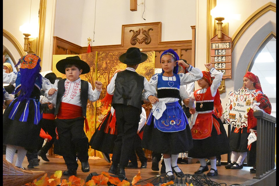 Young dancers with the Raizes Portuguesas group, dressed in traditional Portuguese costumes. Miriam King/BradfordToday