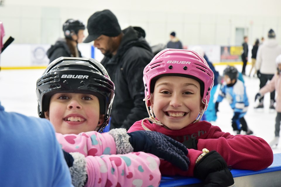 Enjoying a free skate at the BWG Leisure Centre on Family Day. Miriam King/Bradford Today