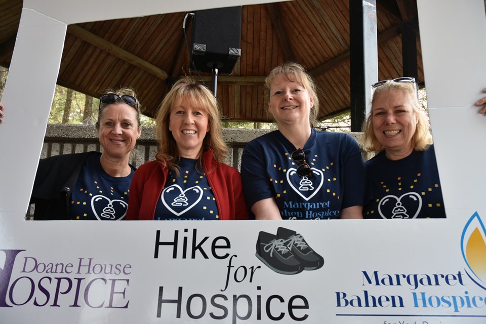 Margaret Bahen Hospice workers and volunteers Rose Campbell, from left ,Kathy Stanton, Roberta Arbuckle and Lori Hayes. Miriam King/Bradford Today