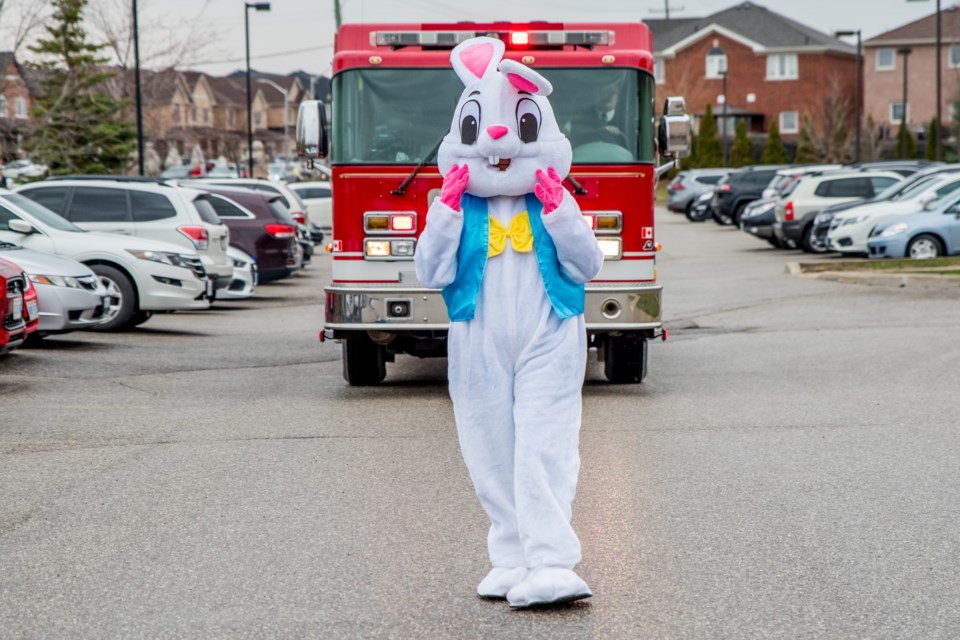 The Easter Bunny arrives at Bradford Valley Care Community. Paul Novosad for Bradford Today.