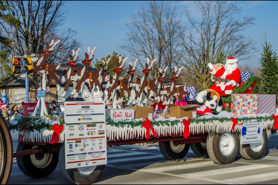 The Innisfil Community Events (ICE) Corp. wishes everyone a very Merry Christmas and Happy Holidays from the Innisfil 2019 Santa Claus Parade. Dave Kramer for BradfordToday.