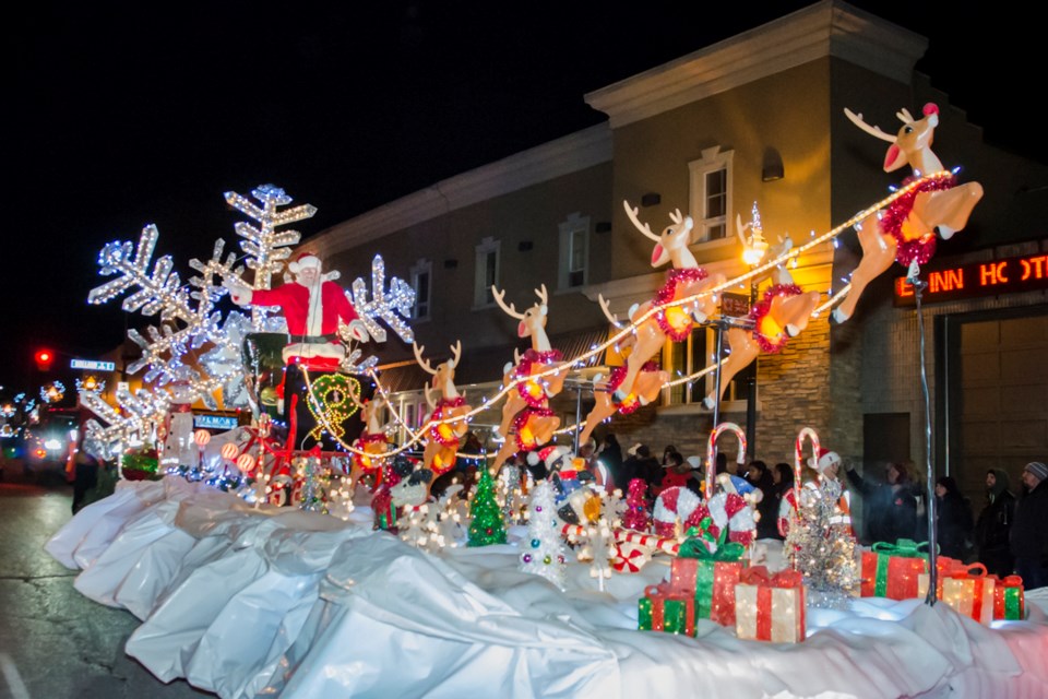 The annual Santa Claus parade, shown in this 2019 file photo, will return to Bradford West Gwillimbury this weekend. | Dave Kramer for BradfordToday.