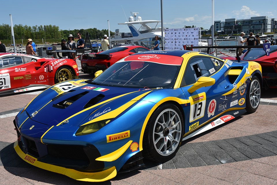 A Ferrari race car was on display at Friday Harbour Resort's Viva L'Italia festival. Miriam King/Bradford Today