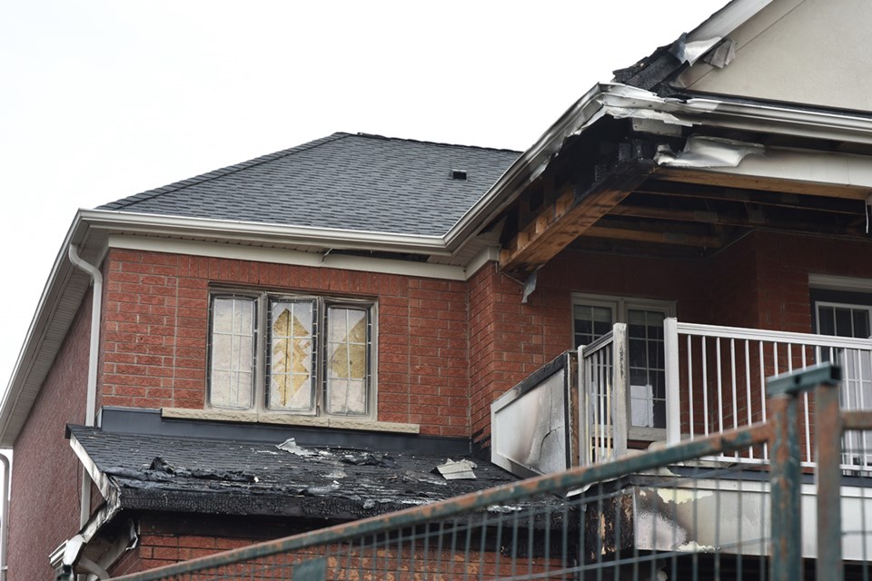 A fire at 7 Trailside Dr. started in the garage and spread to the roof and attic. Miriam King/Bradford Today