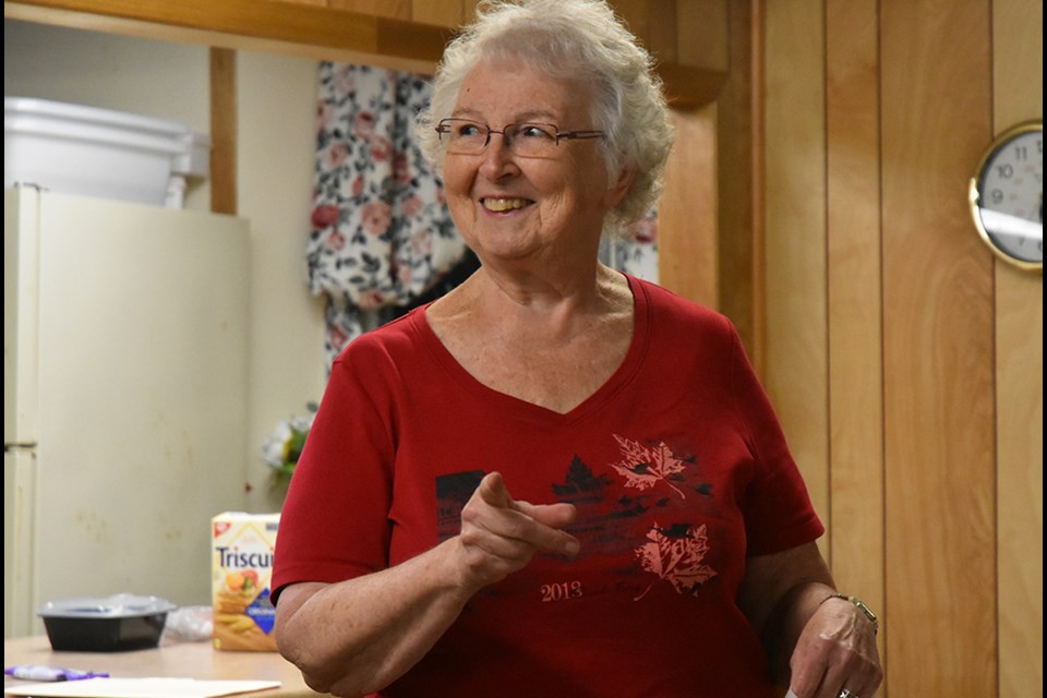 Gladys Fieldhouse, Tec-We-Gwill Women's Institute member, shared her knowledge at the Much to do About Chocolate workshop this week. Miriam King/Bradford Today