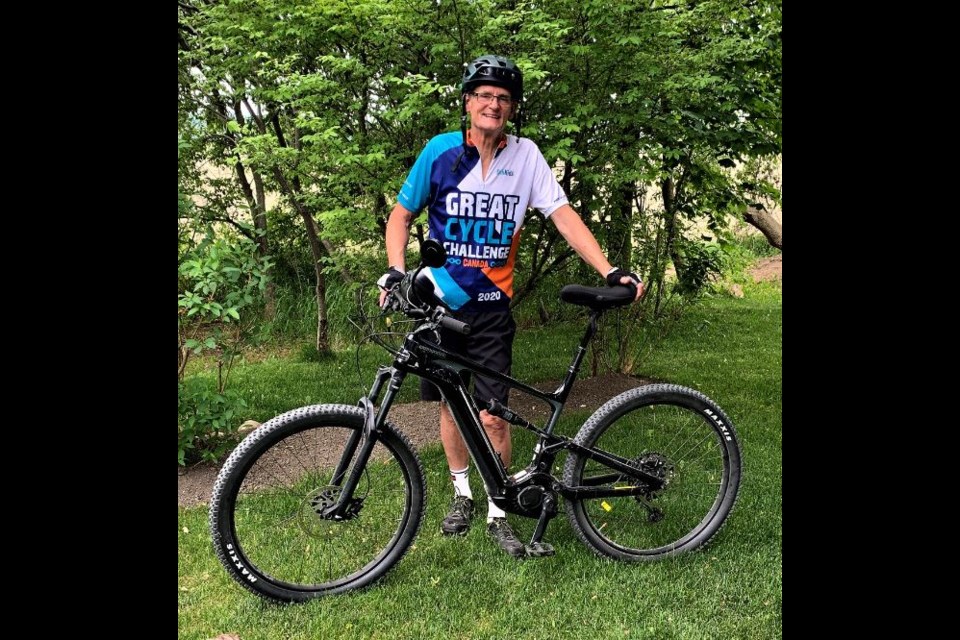 Bond Head cyclist Al Muma is hoping to reach his goal of $2,500 in his 1,000 km ride in The Great Cycle Challenge, supporting Sick Kids/cancer research. 