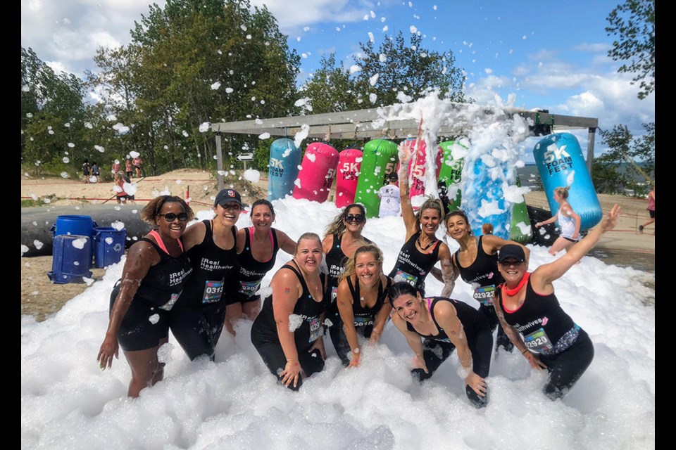 This year's RealHealthWives of BWG team at Foam Fest in Wasaga Beach. SUBMITTED Photo