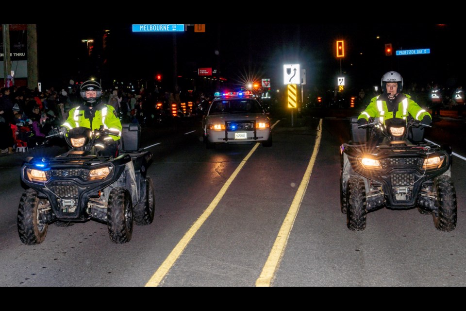 South Simcoe Police are first out to start on the parade route