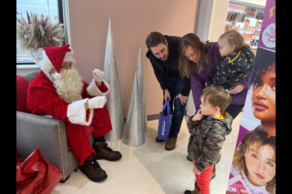 Santa visits the kids at the new Shoppers Drug Mart in Bradford on Saturday