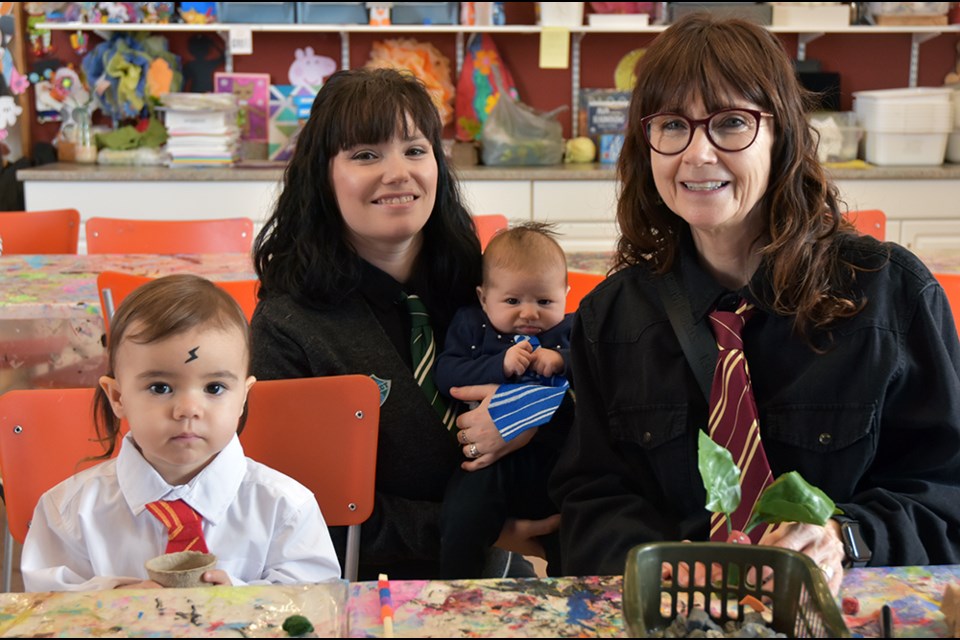 The Hallarn/Marcoccia family dressed up for the Harry Potter Party at the library. Miriam King/Bradford Today