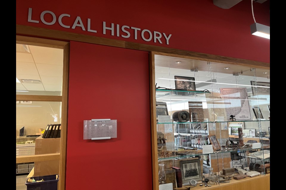 The Bradford West Gwillimbury Public Library’s Local History Room is shown.