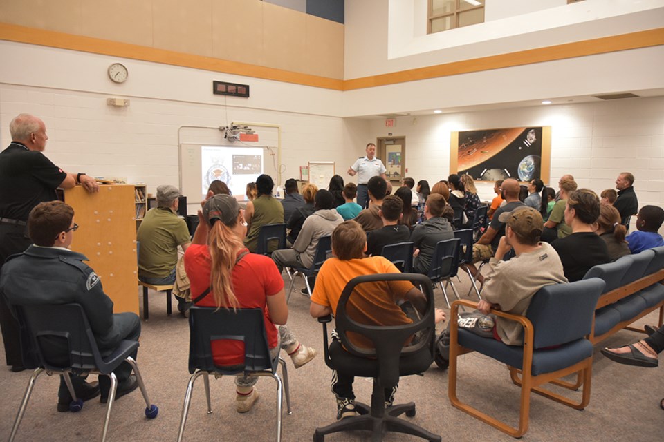 Parents and young people interested in Air Cadets came out on Thursday night to hear the details of the program. Miriam King/Bradford Today