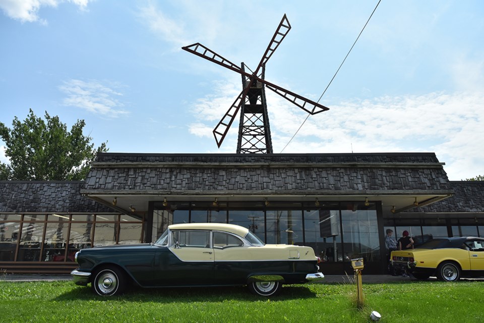 The windmill atop the Guild of Automotive Restorers in Bradford. Miriam King/BradfordToday