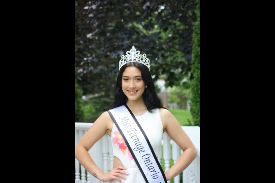 Bradford student Jaclyn Bowdery, winner of the Miss Teenager Ontario beauty pageant for 2021. 