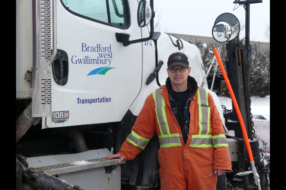 Brian Lloyd, lead hand for the Town of Bradford West Gwillimbury’s transportation department and a snow plow driver. Jenni Dunning/BradfordToday