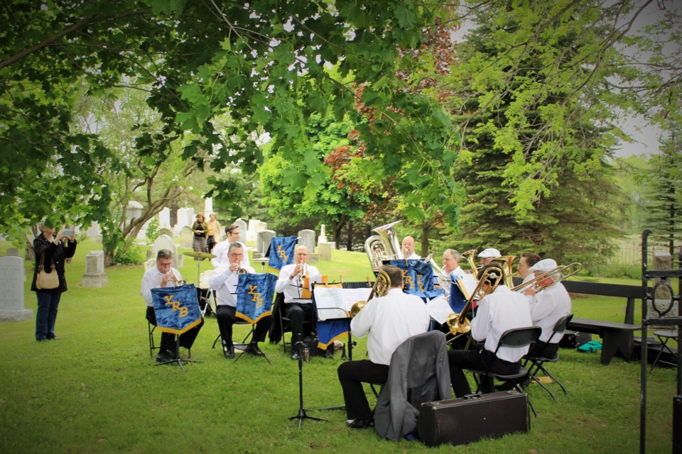 The York Region Brass Band performs at the Sharon Burying Ground in East Gwillimbury. Submitted photo 