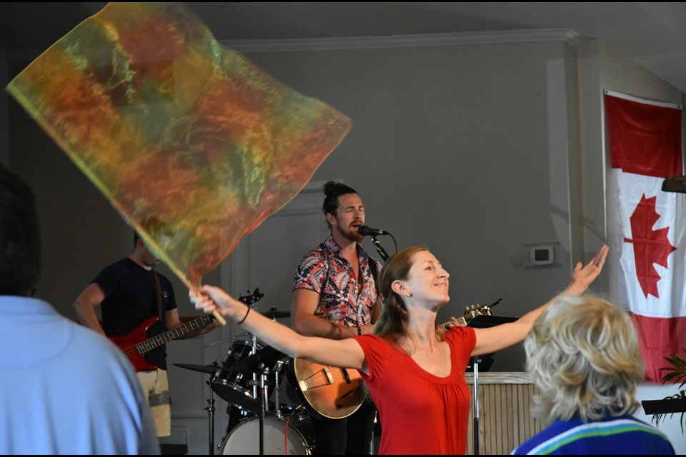 Celebration and worship for Canada Day, at Bradford Baptist Church. Miriam King/Bradford Today