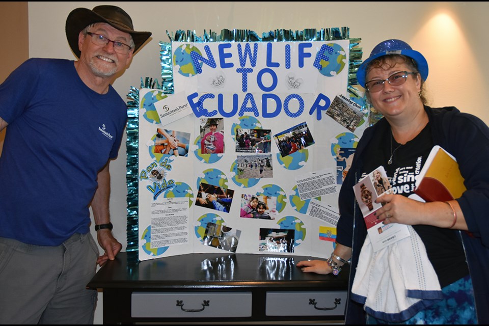 Deacon Jack de Winter and Sheryl Tracey, organizers of the fundraiser for the mission trip to Ecuador. Miriam King/BradfordToday