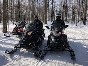 On Feb. 15, 2020, members of the Nottawasaga Detachment of the Ontario Provincial Police (OPP) partnered with members of the Ontario Federation of Snowmobile Club (OFSC) to conduct a snowmobile safety event. Photo provided by Nottawasaga Detachment of the Ontario Provincial Police
