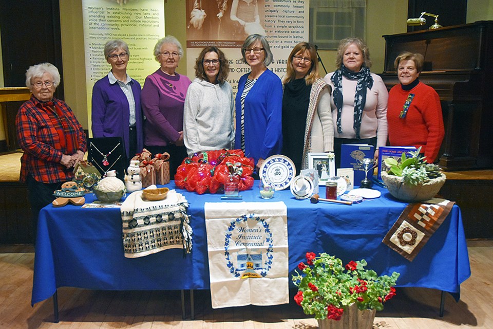 Members of the Tec We Gwill Women's Institute, from left - Sylvia Plant, Bonnie West, Gladys Fieldhouse, Diana Dundas, Michelle Rich, Andrea Nolan, Teresa Demoe, and Donna Jebb. Miriam King/Bradford Today