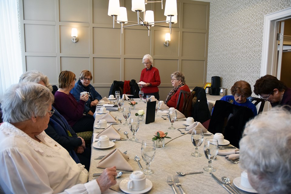 Members of the Bond Head Women's Institute meet over lunch at Holland Gardens Retirement Residence. Miriam King/Bradford Today