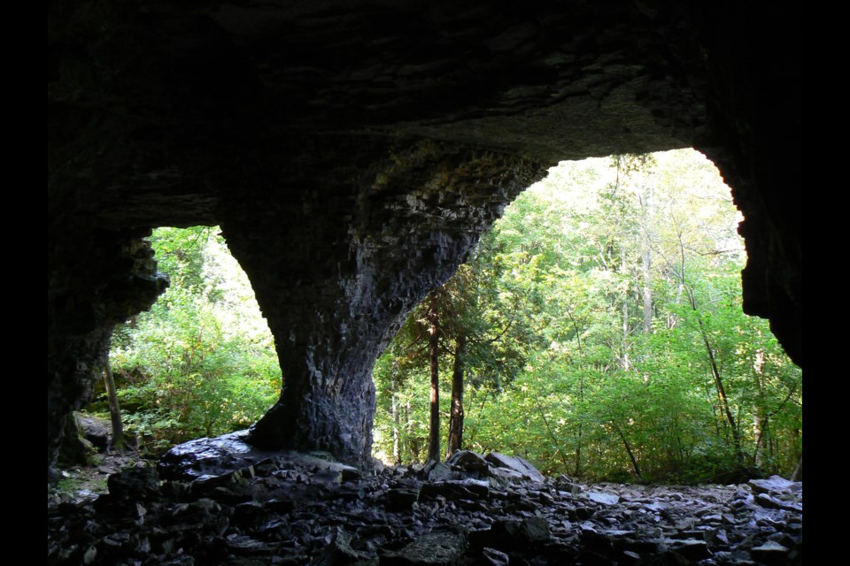 Bruce’s Caves Conservation Area is located off Grey Road 1.