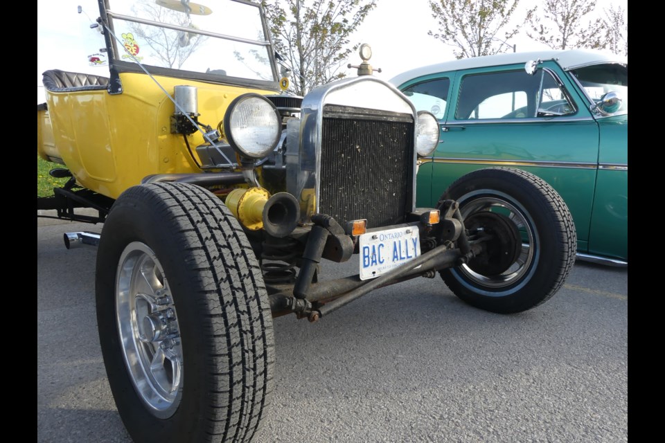 A replica of a 1923 Ford Model T done as a hot rod, left, and a 1954 Ford lowrider. Jenni Dunning/Bradford Today