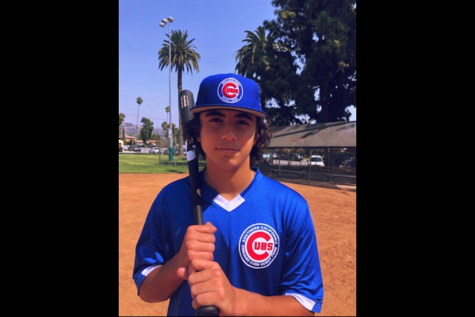 Aspiring athlete Paul Xenophontos has been selected to train with the Chicago Cubs scout team in southern California, an opportunity that could land him a scholarship to university or college. Supplied photo 